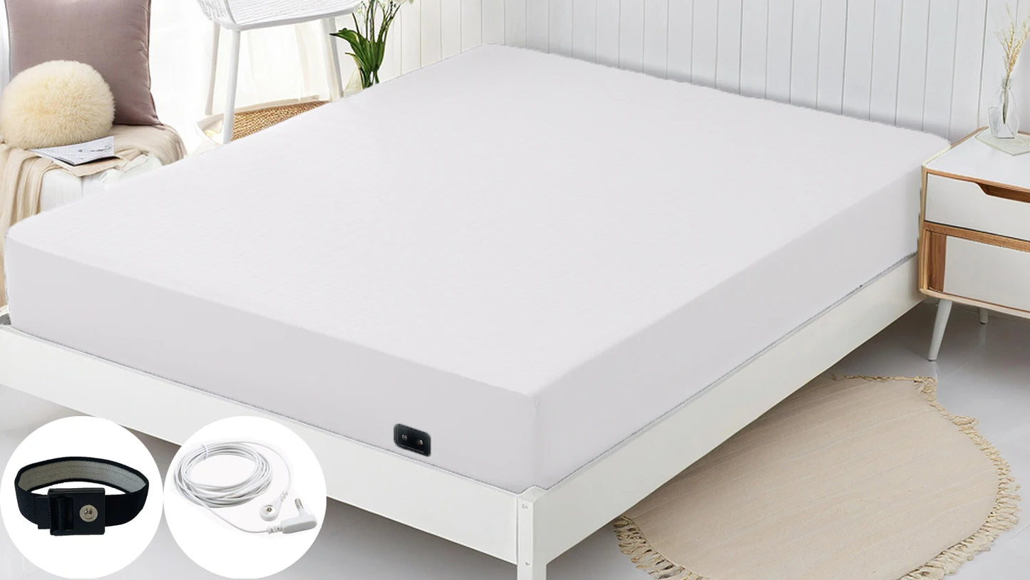 Earthing Fitted Bed Sheets Conductive Silver Fiber Grounded Bedsheet Anti-ESD Radiation Proof Release Electrostatic