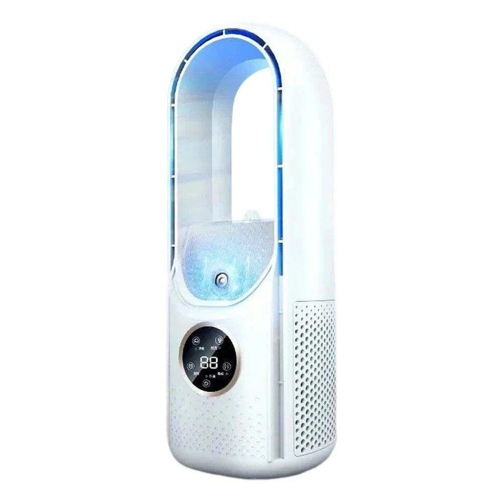 Bladeless Small Cooling Fan Portable USB Air Cooling Fan 6-speed Adjustable 5W Low Noise Vertical Desktop Fanless Blade Cooler
