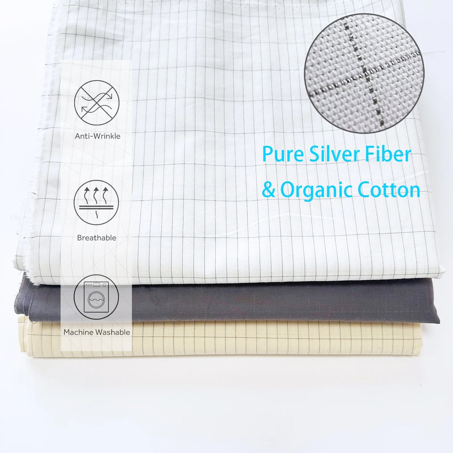 Earthing Fitted Bed Sheets Conductive Silver Fiber Grounded Bedsheet Anti-ESD Radiation Proof Release Electrostatic