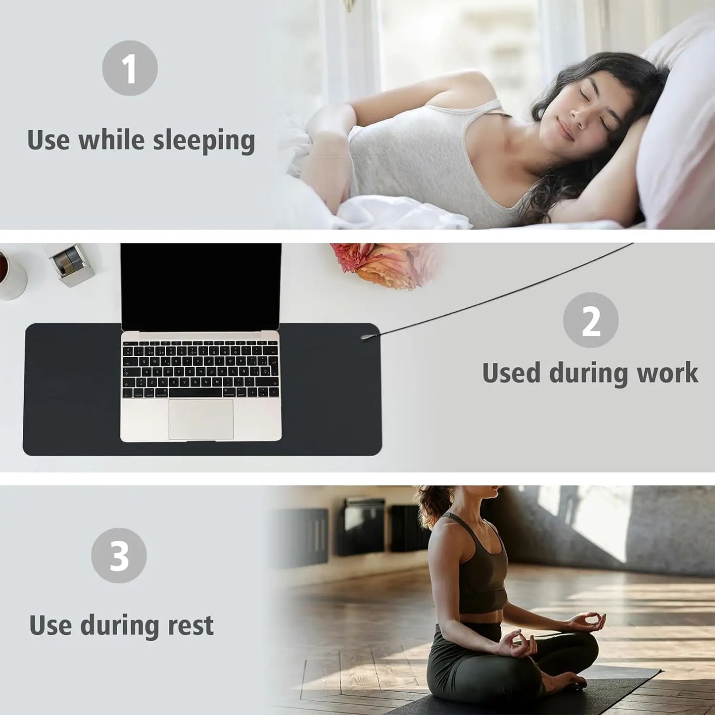 MAXSHARER Earthing SBR Sponge Mouse mat Grounding sleep mat conductive leather foot mat desk mat for Reduce pain Better healthy